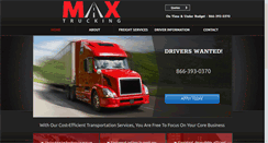 Desktop Screenshot of maxtrucking.com