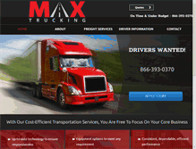 Tablet Screenshot of maxtrucking.com